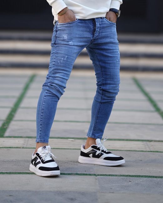 1BF24A38-98AB-4451-8A18-9F9317D5AB99.jpeg شلوار جین آبی 1155 - Image 1