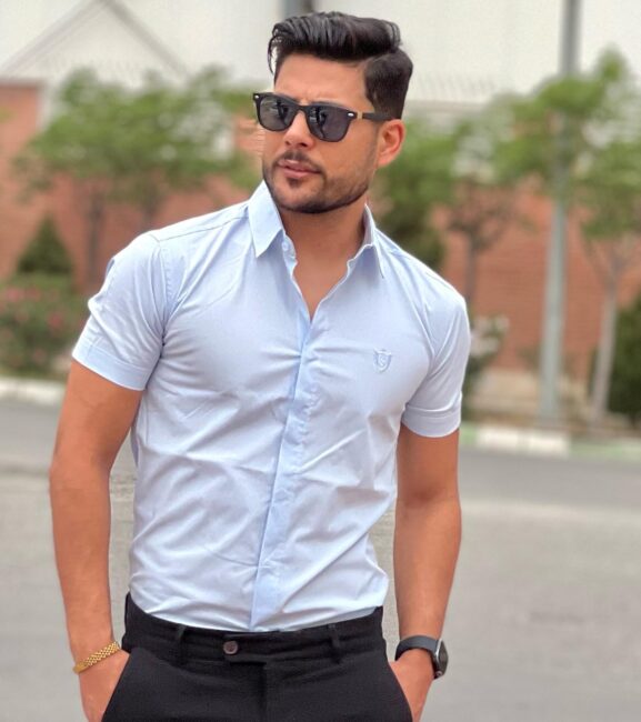 785B0EC6-CC13-4058-850B-874141C3F9A5.jpeg پیراهن استین کوتاه آبی - Image 1