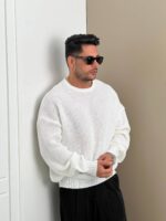 بافت باکسی یقه گرد - Image 3