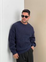 بافت باکسی یقه گرد - Image 2