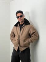 کاپشن مردانه فوتر یقه خز mc