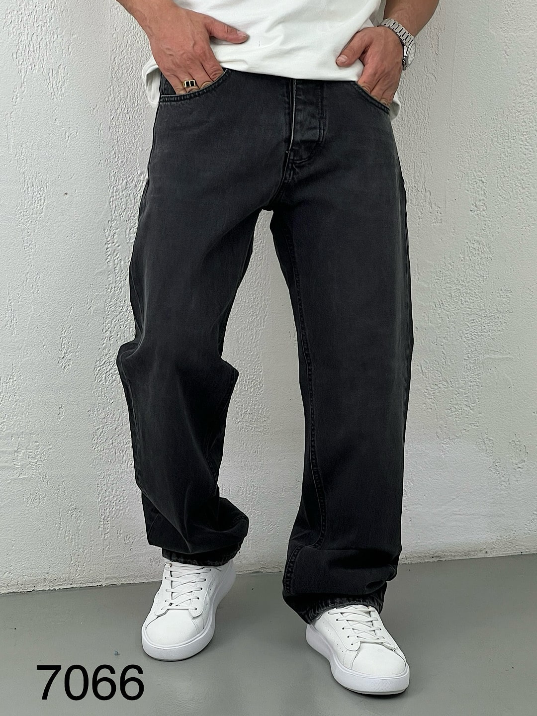 IMG_8624 شلوار جین مردانه نیم بگ 7066 - Image 1