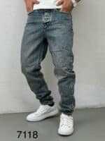 شلوار جین مردانه مام فیت 7118 - Image 2