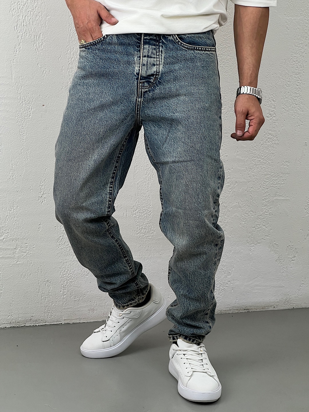 IMG_8642 شلوار جین مردانه مام فیت 7118 - Image 1